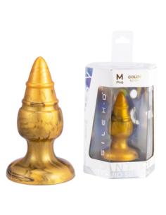 Silexd - goldy plug anal fantasy silicona liquida termoreactivo oro 9.2 cm