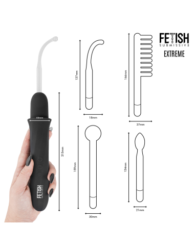 Fetish submissive - vibrador wand electroestimulación alta frecuencia