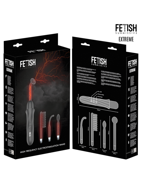Fetish submissive - vibrador wand electroestimulación alta frecuencia