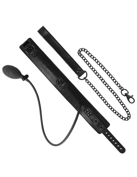 Fetish submissive bondage - collar bondage inflable con tirador