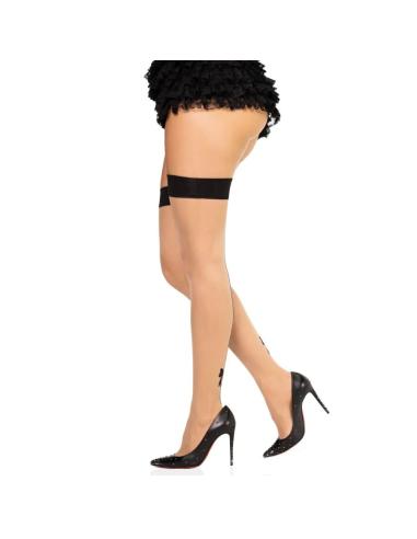 Leg avenue - 1963 medias de spandex con costura trasera negro - talla única