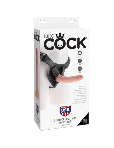 King cock - harness con pene realístico 17.8 cm