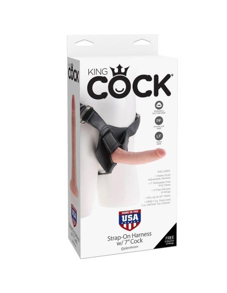 King cock - harness con pene realístico 17.8 cm