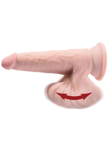 King cock - plus 3d dildo swinging balls 12.7 cm