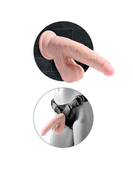 King cock - plus 3d dildo swinging balls 12.7 cm