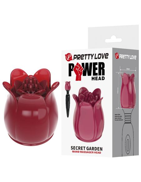 Pretty love - secret garden cabezal masajeador rosa
