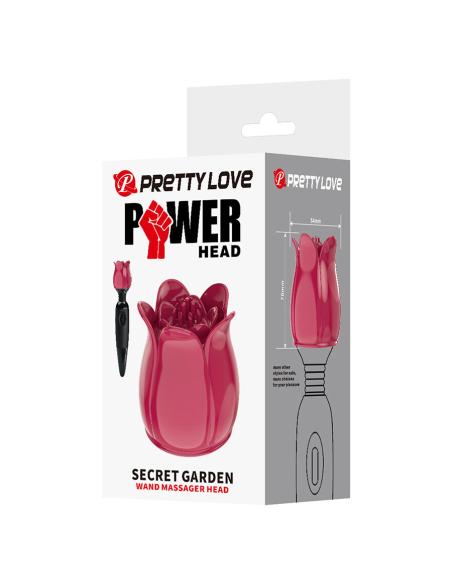 Pretty love - secret garden cabezal masajeador rosa