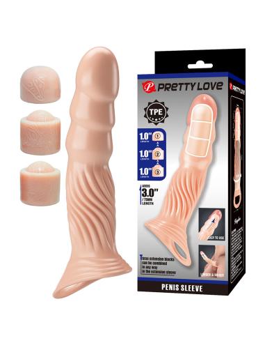 Pretty love - funda para pene texturizada con extensores