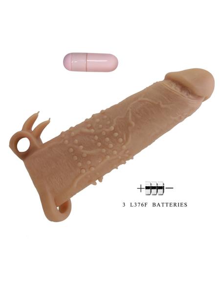 Pretty love - quillon funda para pene con estimulador de clítoris y vibración