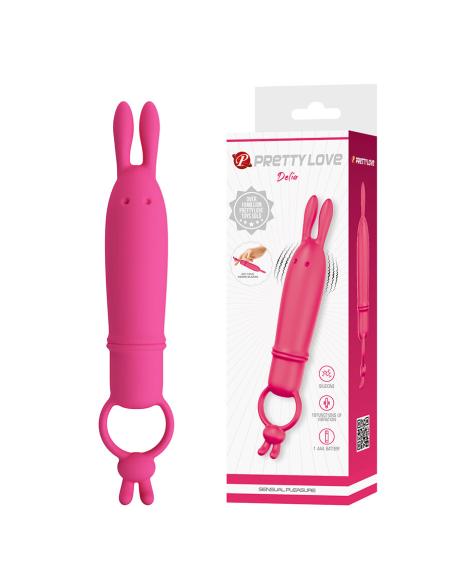Pretty love - delia vibrador rabbit con anillo de sujeción