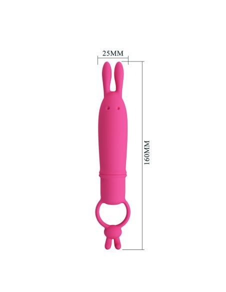 Pretty love - delia vibrador rabbit con anillo de sujeción