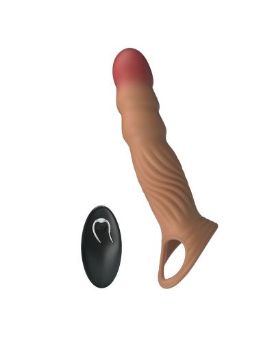 Pretty love - funda para pene texturizada con vibración y control remoto