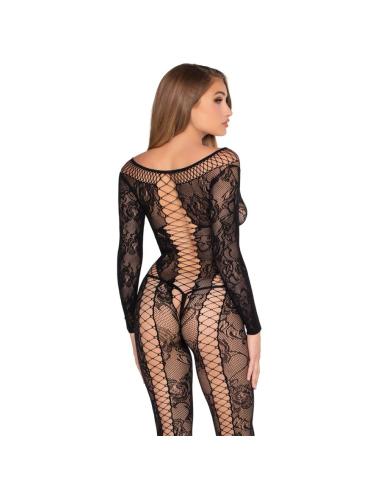 Leg avenue - 89369 jumpsuit de red y encaje negro - talla única
