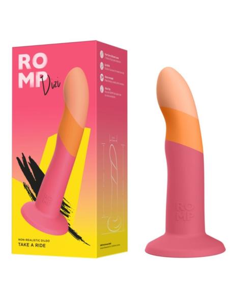 Romp - dizi dildo silicona con ventosa tricolor 18 cm