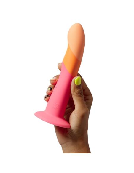 Romp - dizi dildo silicona con ventosa tricolor 18 cm