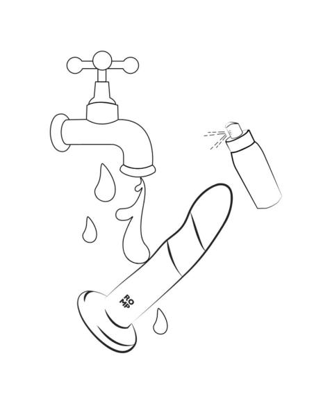 Romp - dizi dildo silicona con ventosa tricolor 18 cm