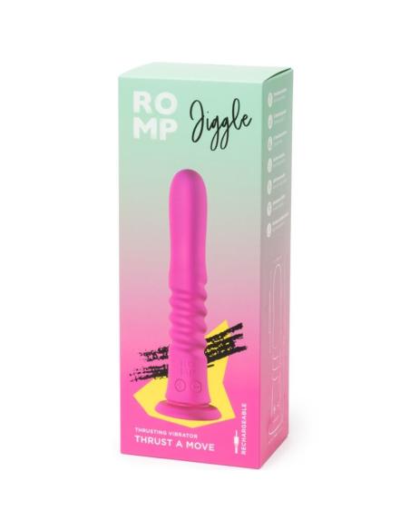 Romp - jiggle vibrador up and down con ventosa rosa