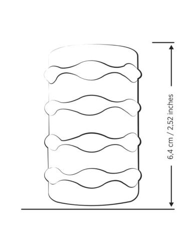 Romp - mosh masturbador masculino transparente con funda reversble de 6 cm