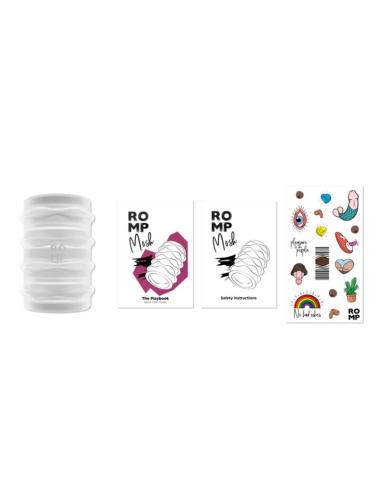 Romp - mosh masturbador masculino transparente con funda reversble de 6 cm