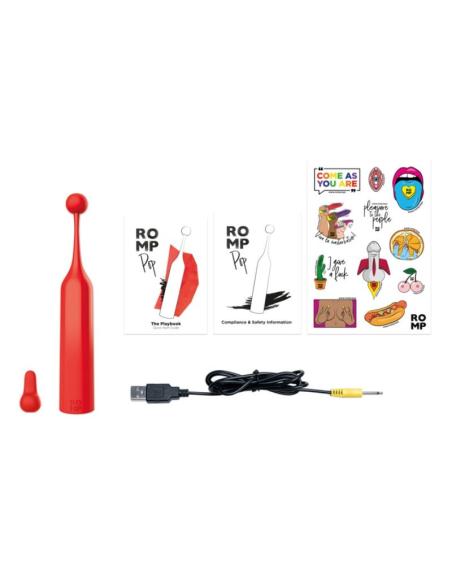 Romp - pop estimulador de clítoris alta frecuencia rojo