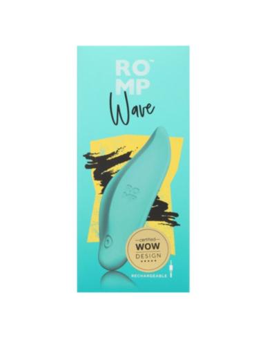 Romp - wave vibrador estimulador de clítoris forma ergonómica verde agua