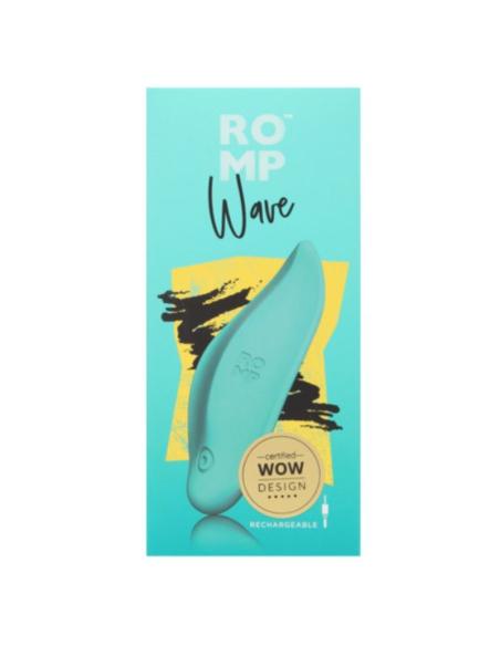 Romp - wave vibrador estimulador de clítoris forma ergonómica verde agua