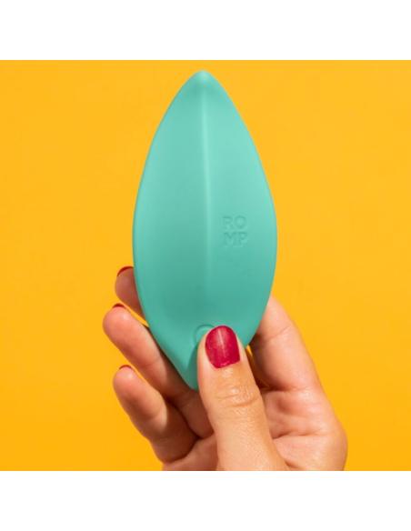 Romp - wave vibrador estimulador de clítoris forma ergonómica verde agua