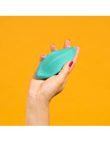 Romp - wave vibrador estimulador de clítoris forma ergonómica verde agua