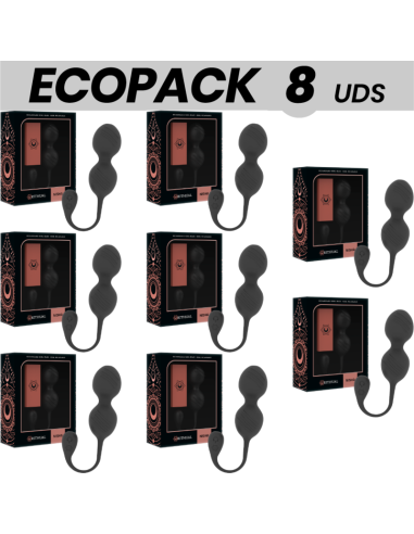 Ritual nisha bolas kegel recargables vibradoras negro 7 + 1 gratis