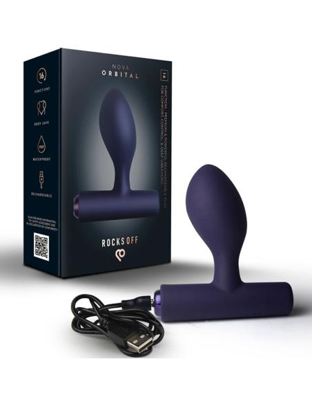 Rocks-off - nova orbital premium plug anal recargable 16 funciones azul
