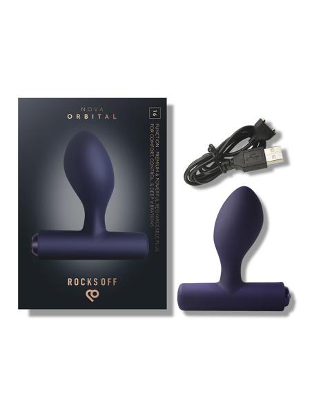 Rocks-off - nova orbital premium plug anal recargable 16 funciones azul