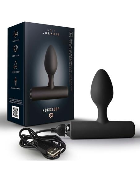 Rocks-off - nova solaris plug anal fino recargable 16 funciones negro
