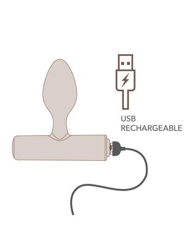 Rocks-off - nova solaris plug anal fino recargable 16 funciones negro