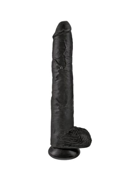 King cock - pene realístico con testículos 30.5 cm negro