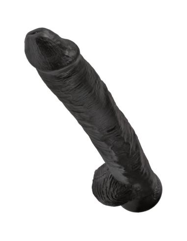 King cock - pene realístico con testículos 30.5 cm negro