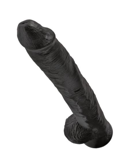 King cock - pene realístico con testículos 30.5 cm negro