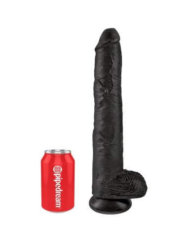 King cock - pene realístico con testículos 30.5 cm negro