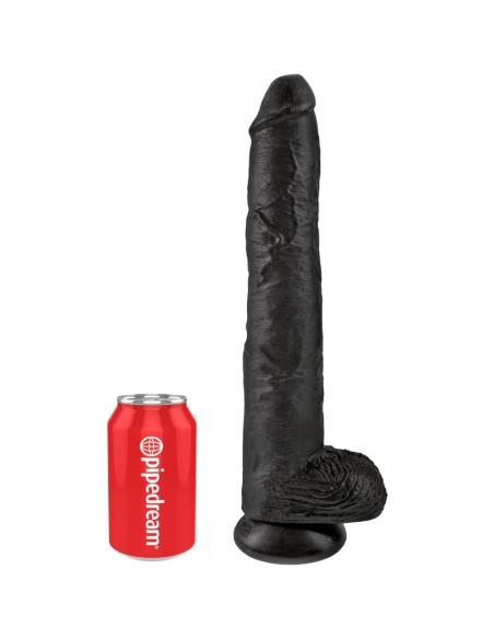 King cock - pene realístico con testículos 30.5 cm negro