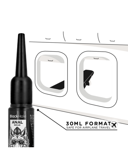 Black hole - aplicador de lubricante anal talla s 30 ml