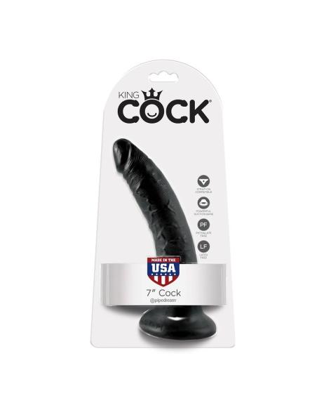 King cock - pene negro 17.8 cm