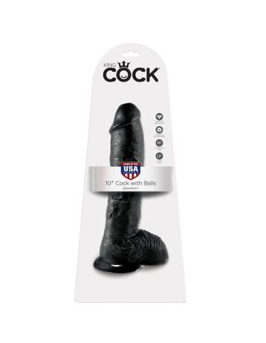 King cock - pene realistico negro 25.4 cm
