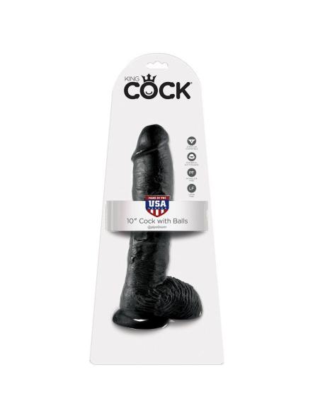 King cock - pene realistico negro 25.4 cm