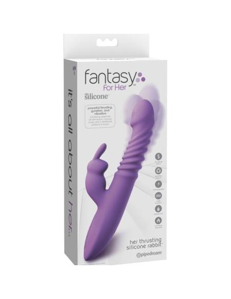 Fantasy for her - estimulador clitoris rabbit con funcion calor oscilacion y vibracion violeta
