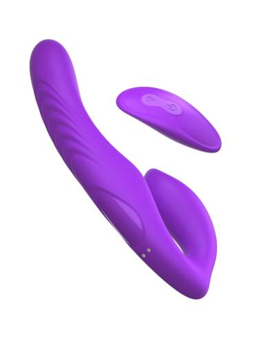 Fantasy for her - vibrador doble penetracion control remoto 9 niveles violeta