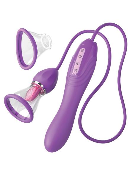 Fantasy for her - ultimate pleasure max manguera de succión con lengua estimuladora morado