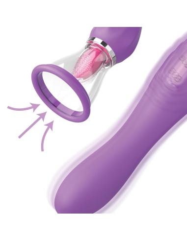 Fantasy for her - ultimate pleasure max manguera de succión con lengua estimuladora morado