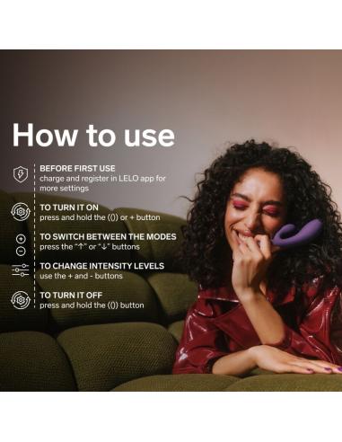 Lelo - ina thrust vibrador rabbit con empuje morado