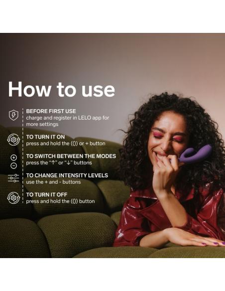 Lelo - ina thrust vibrador rabbit con empuje morado