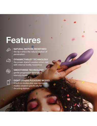 Lelo - ina thrust vibrador rabbit con empuje morado