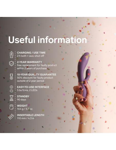 Lelo - ina thrust vibrador rabbit con empuje morado